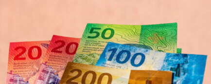 peníze, švýcarské franky